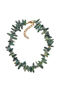 Колье из микса полудрагоценных и искусственных вставок (бижутерия)