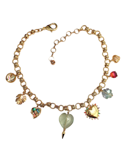 Колье "Цветные сны" флюритом и гелиотисом