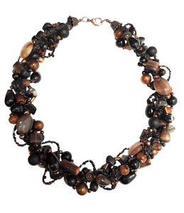 Колье "Искушение тайной" с миксом натуральных камней