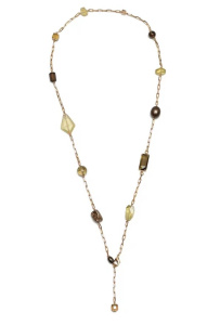 Колье из микса полудрагоценных и искусственных вставок (бижутерия)