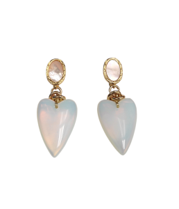 Серьги из микса полудрагоценных и искусственных вставок (бижутерия)