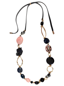 Колье с халцедоном, варисцитом, авантюрином