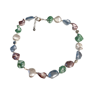 Бусы из микса полудрагоценных и недрагоценных вставок (бижутерия)