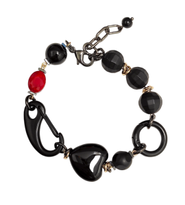 Браслет из микса полудрагоценных и искусственных вставок (бижутерия)