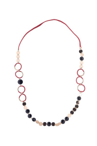 Бусы из микса полудрагоценных и искусственных вставок (бижутерия)