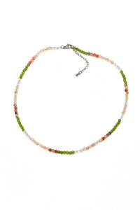 Бусы из микса полудрагоценных вставок (бижутерия)