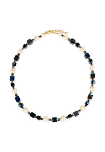 Колье "Законы геометрии" с магнезитом, варисцитом и гематитом