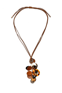 Колье из микса полудрагоценных и искусственных вставок (бижутерия)