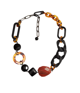 Бусы из микса полудрагоценных и недрагоценных вставок (бижутерия)