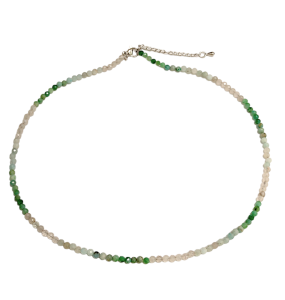 Бусы из микса полудрагоценных вставок (бижутерия)