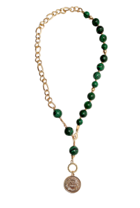 Колье из микса полудрагоценных и искусственных вставок (бижутерия)