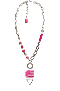 Колье из микса полудрагоценных и искусственных вставок (бижутерия)