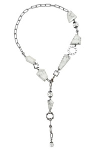 Колье из микса полудрагоценных и искусственных вставок (бижутерия)