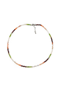 Бусы из микса полудрагоценных вставок (бижутерия)