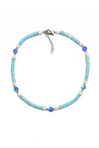 Колье из микса полудрагоценных и искусственных вставок (бижутерия)